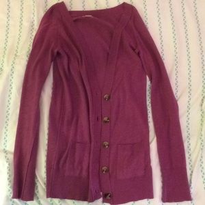 Adorable purple cardigan!